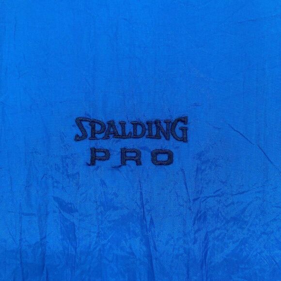 Spalding Pro Vintage 90's Full Zip Waterproof Windbreaker Blue Red White Large - Picture 10 of 11
